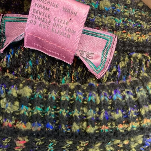 Vintage Concrete Mix Flecked Sweater Womens Medium 12-14 Pullover Rainbow Crew - Picture 6 of 16